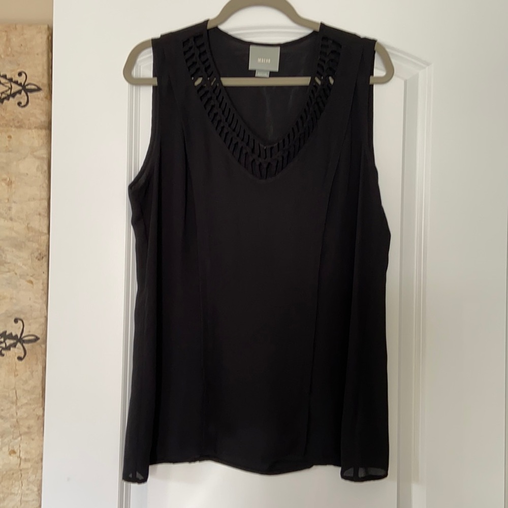 Maeve Anthropologie Black Sleeveless Blouse